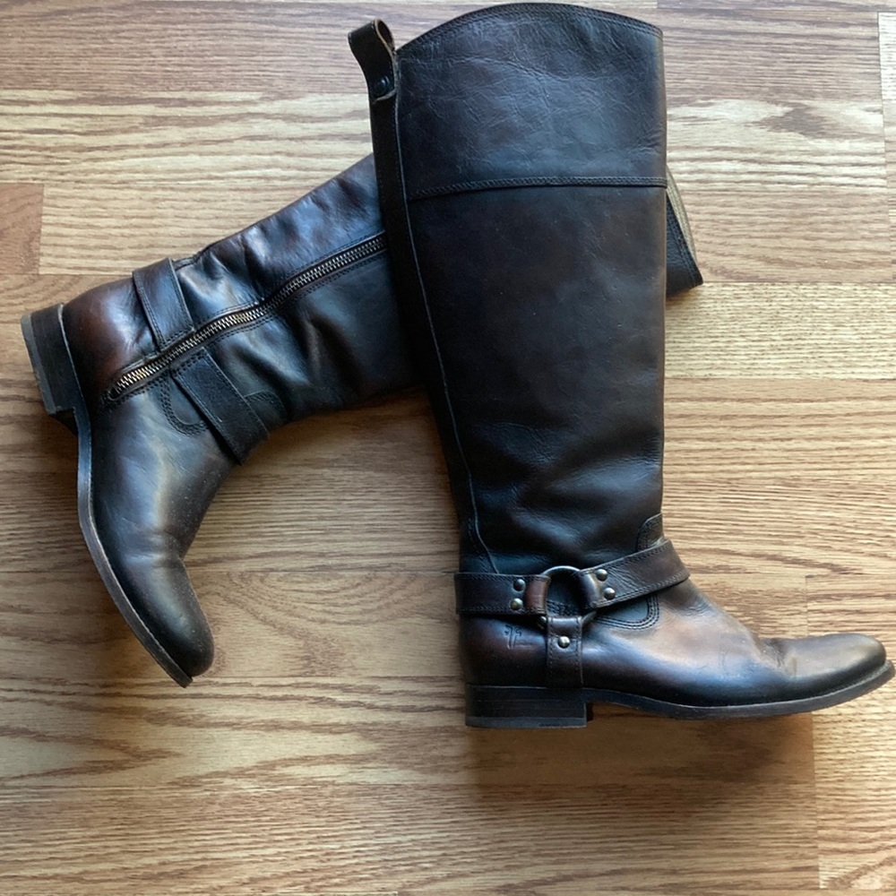 EUC Frye Melissa Harness Boots